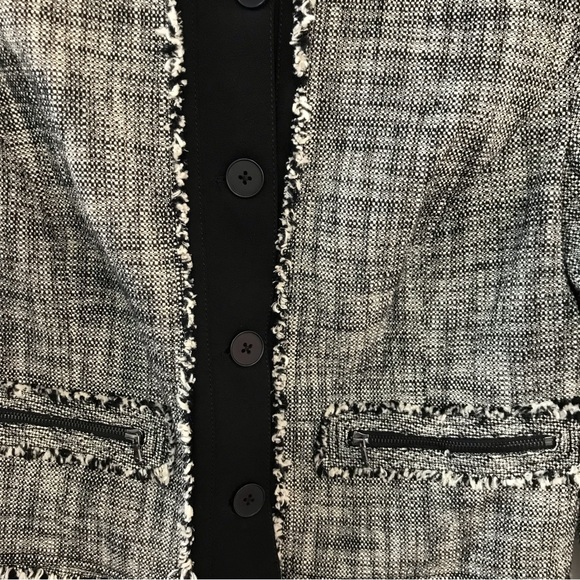 Rachel Roy Black & Gray Tweed Jacket - Picture 3 of 8